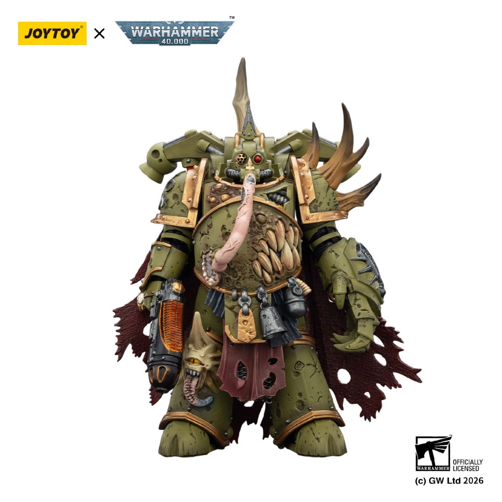 Death Guard Plague Marine Champion with Plasma Pistol and Power Fist - view 3