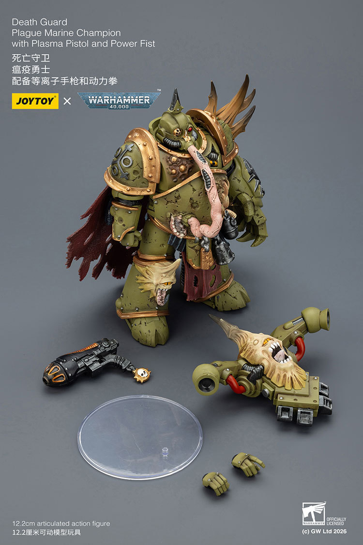 Death Guard Plague Marine Champion with Plasma Pistol and Power Fist - view 17