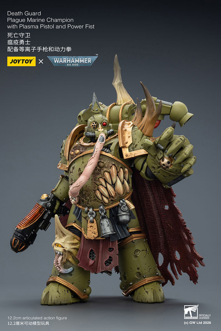 Death Guard Plague Marine Champion with Plasma Pistol and Power Fist - view 13