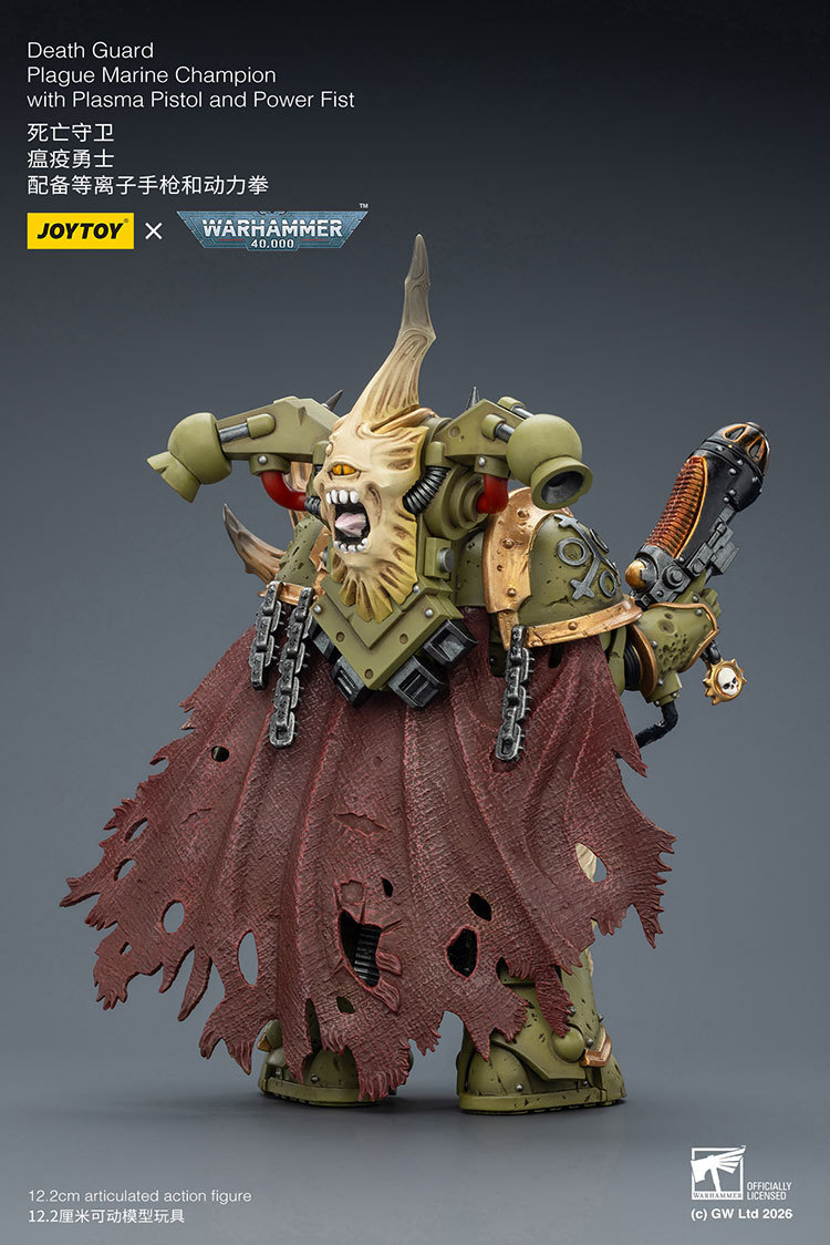 Death Guard Plague Marine Champion with Plasma Pistol and Power Fist - view 10