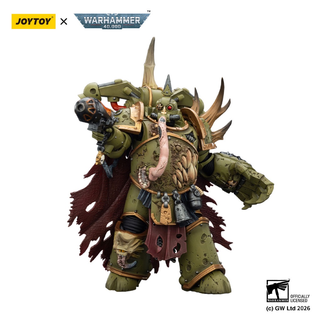 Death Guard Plague Marine Champion with Plasma Pistol and Power Fist - view 5