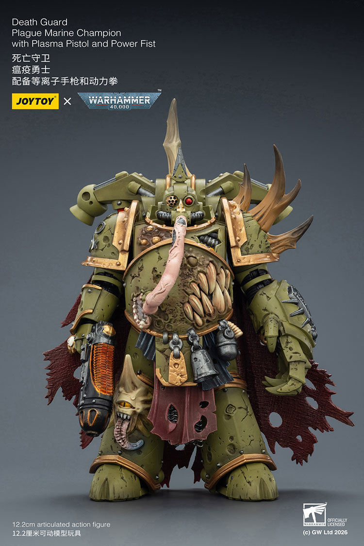 Death Guard Plague Marine Champion with Plasma Pistol and Power Fist - view 9