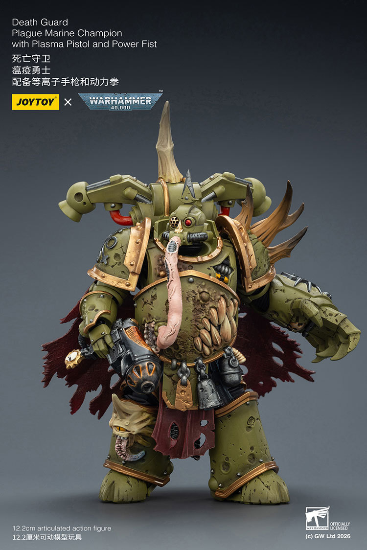 Death Guard Plague Marine Champion with Plasma Pistol and Power Fist - view 15