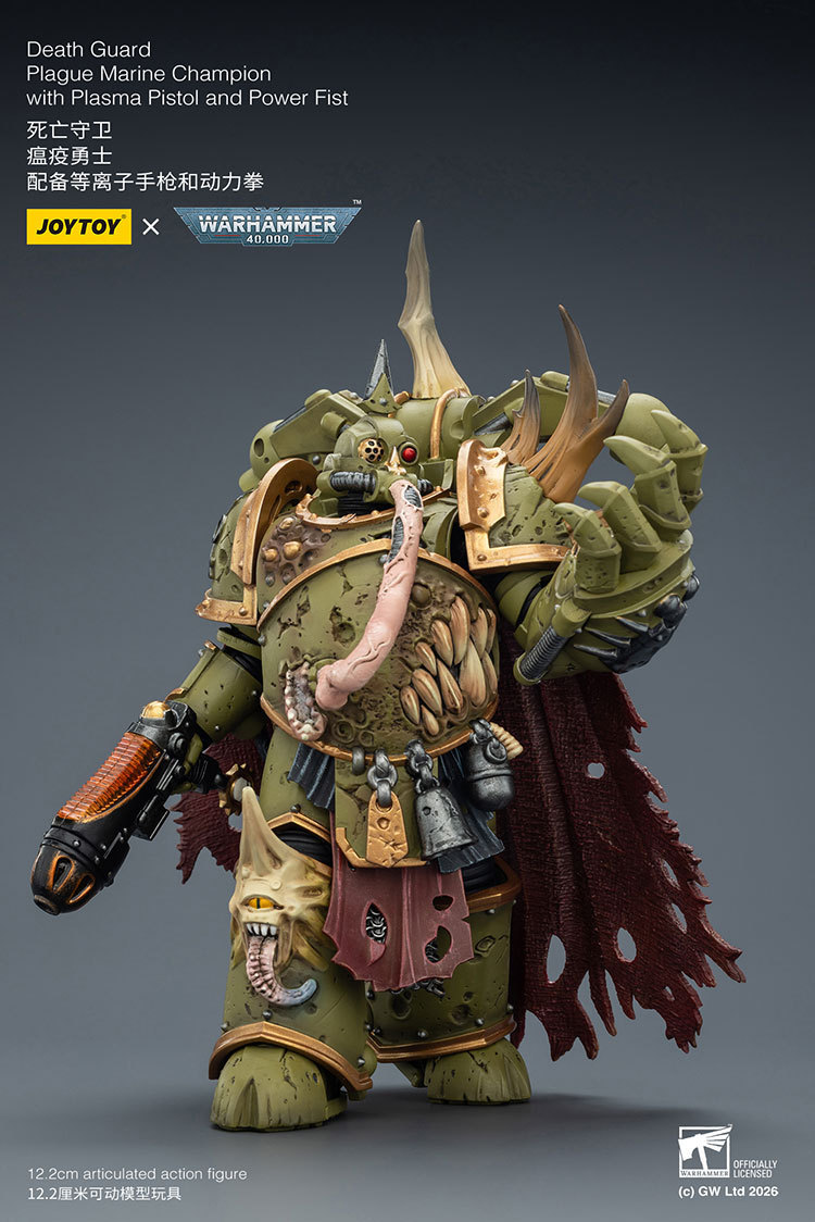 Death Guard Plague Marine Champion with Plasma Pistol and Power Fist - view 14
