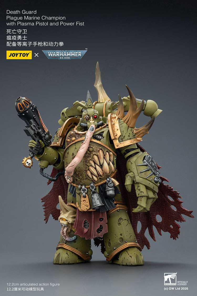 Death Guard Plague Marine Champion with Plasma Pistol and Power Fist - view 11