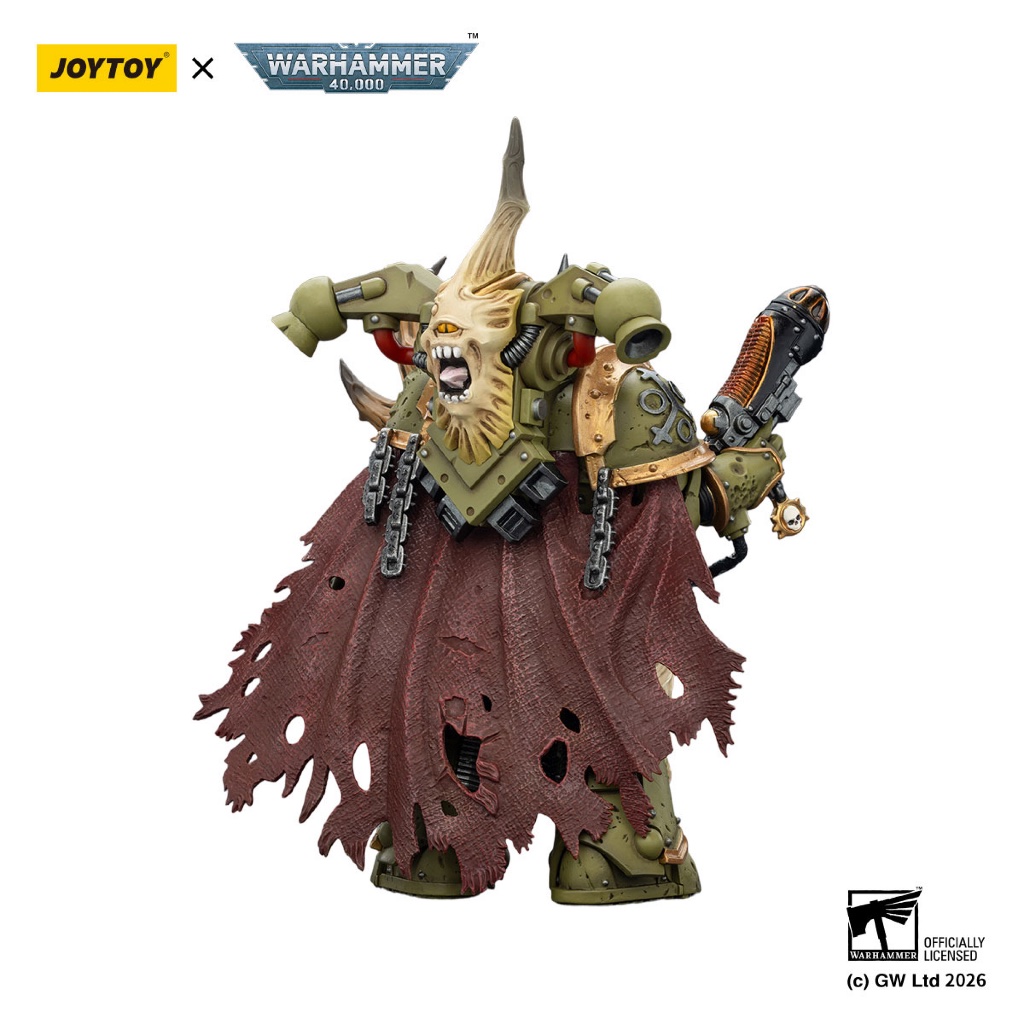 Death Guard Plague Marine Champion with Plasma Pistol and Power Fist - view 4
