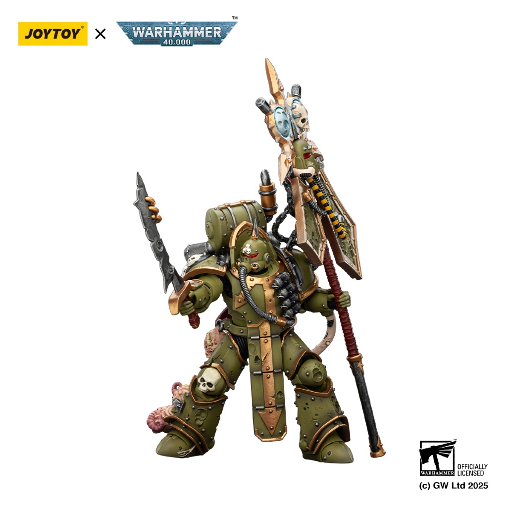 Death Guard Plague Marine Icon bearer with Boltgun and Plague knife - view 5