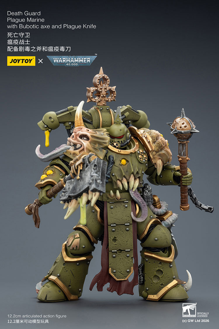 Death Guard Plague Marine with Bubotic axe and Plague Knife - view 12