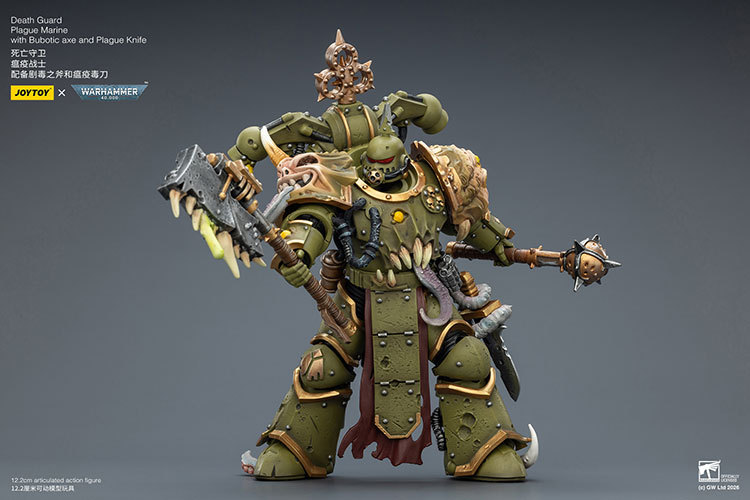 Death Guard Plague Marine with Bubotic axe and Plague Knife - view 13