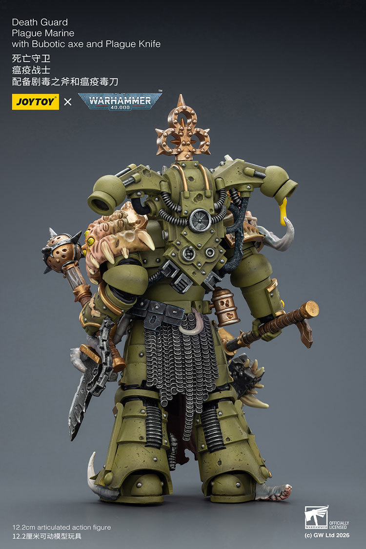 Death Guard Plague Marine with Bubotic axe and Plague Knife - view 11