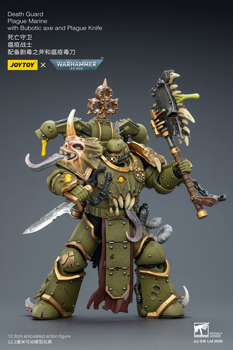 Death Guard Plague Marine with Bubotic axe and Plague Knife - view 15