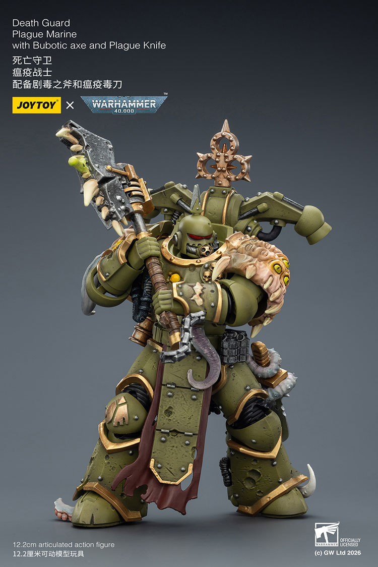 Death Guard Plague Marine with Bubotic axe and Plague Knife - view 14