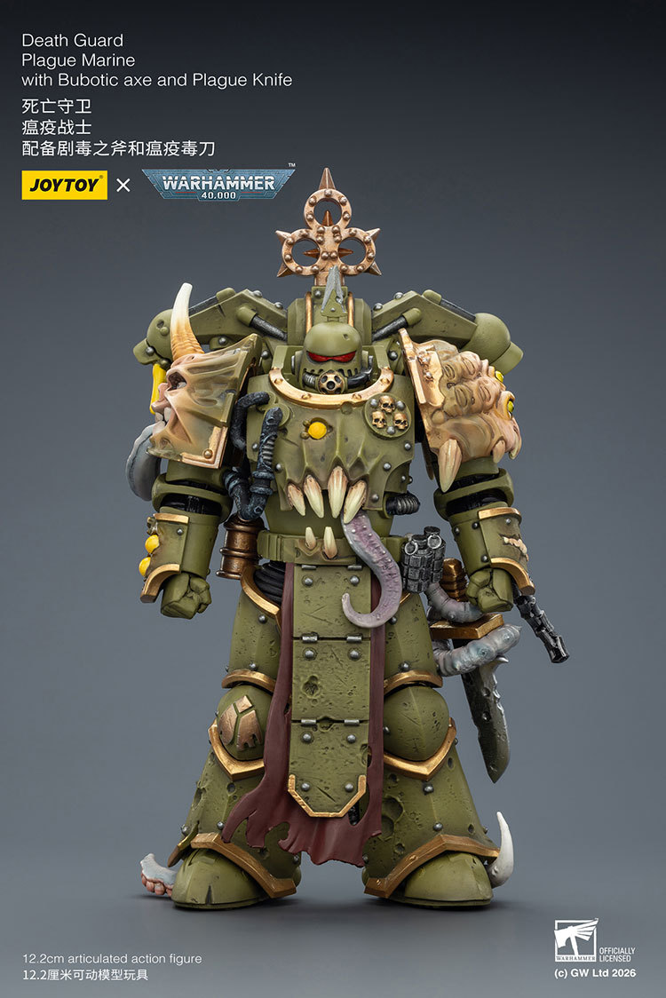 Death Guard Plague Marine with Bubotic axe and Plague Knife - view 8
