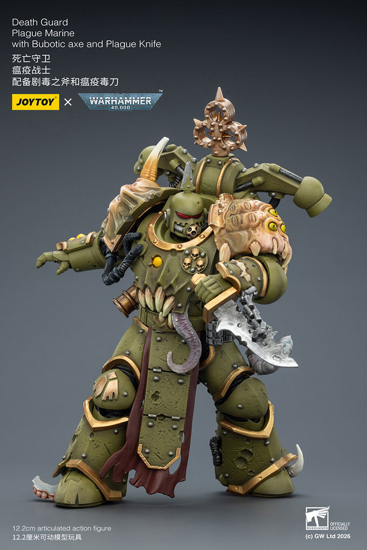 Death Guard Plague Marine with Bubotic axe and Plague Knife - view 16
