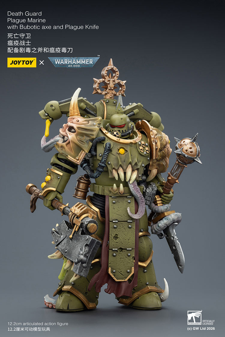 Death Guard Plague Marine with Bubotic axe and Plague Knife - view 10
