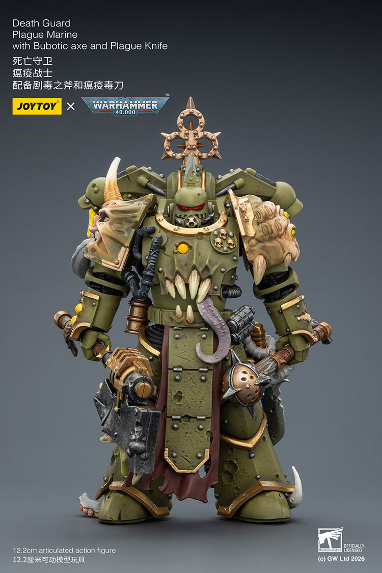 Death Guard Plague Marine with Bubotic axe and Plague Knife - view 9