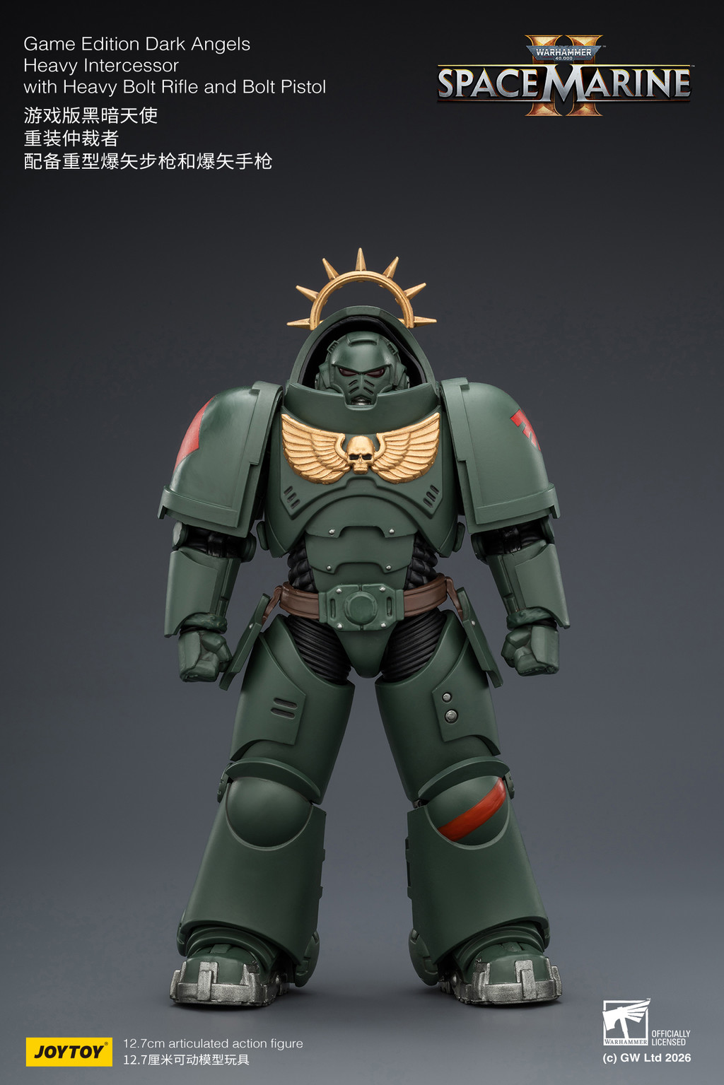 Game Edition Dark Angels Heavy Intercessor with Heavy Bolt Rifle and Bolt Pistol - view 7