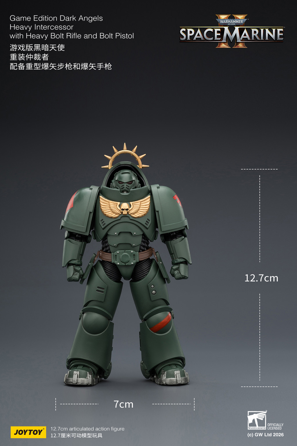 Game Edition Dark Angels Heavy Intercessor with Heavy Bolt Rifle and Bolt Pistol - view 12