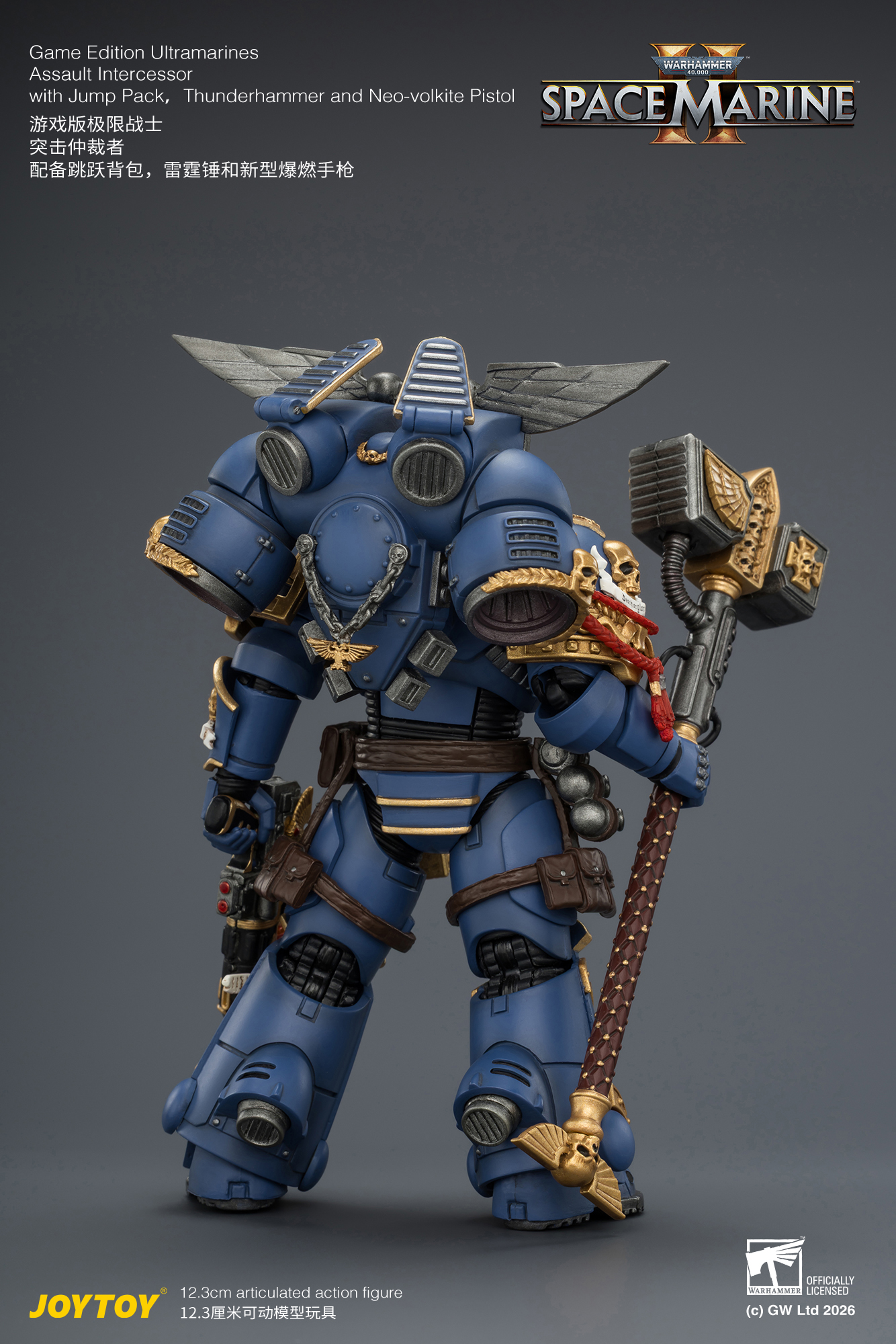 Game Edition Ultramarines Assault Intercessor with Jump Pack, Thunderhammer and Neo-volkite Pistol - view 11