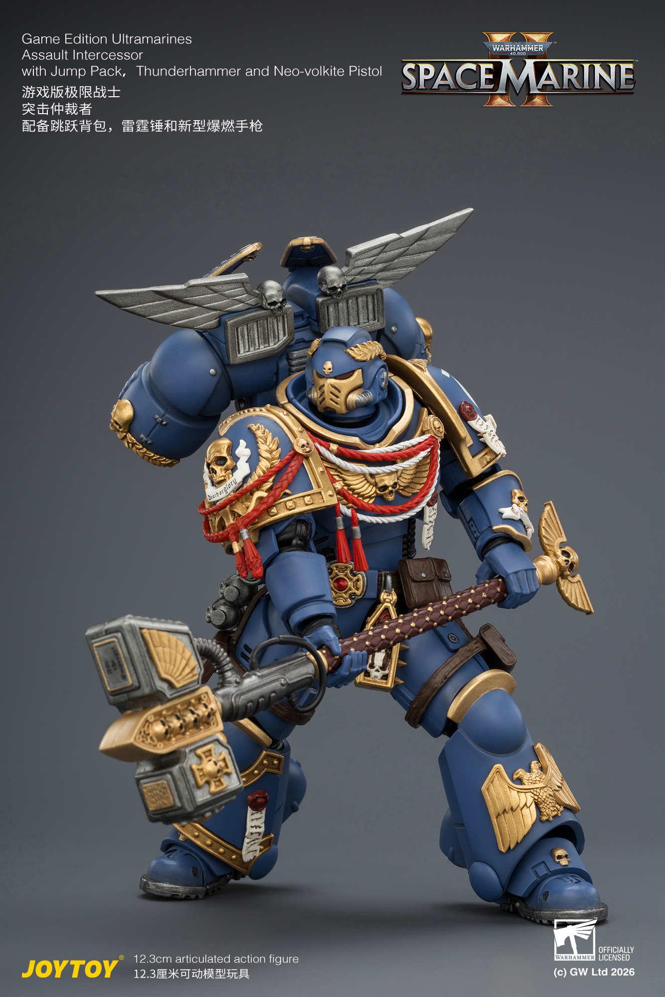 Game Edition Ultramarines Assault Intercessor with Jump Pack, Thunderhammer and Neo-volkite Pistol - view 14