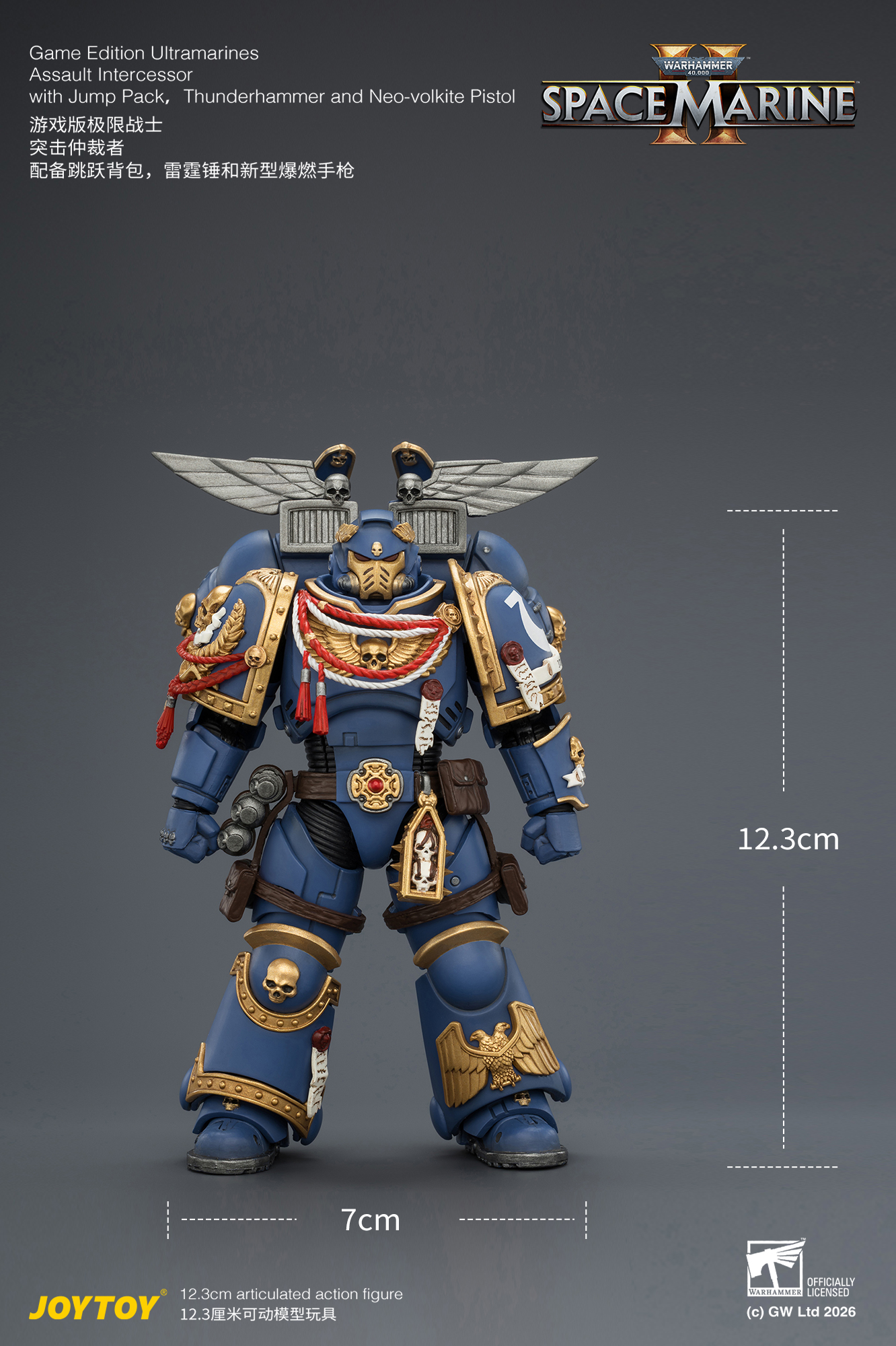 Game Edition Ultramarines Assault Intercessor with Jump Pack, Thunderhammer and Neo-volkite Pistol - view 17