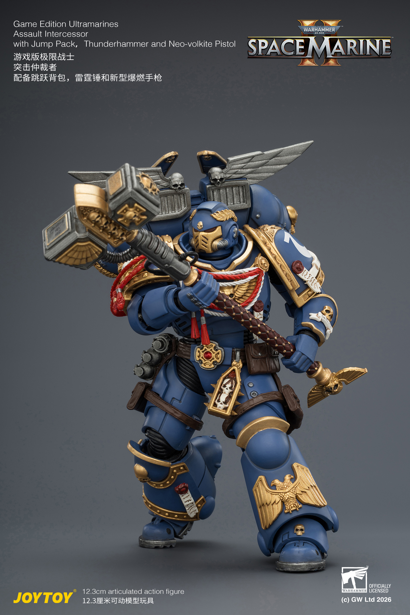Game Edition Ultramarines Assault Intercessor with Jump Pack, Thunderhammer and Neo-volkite Pistol - view 13