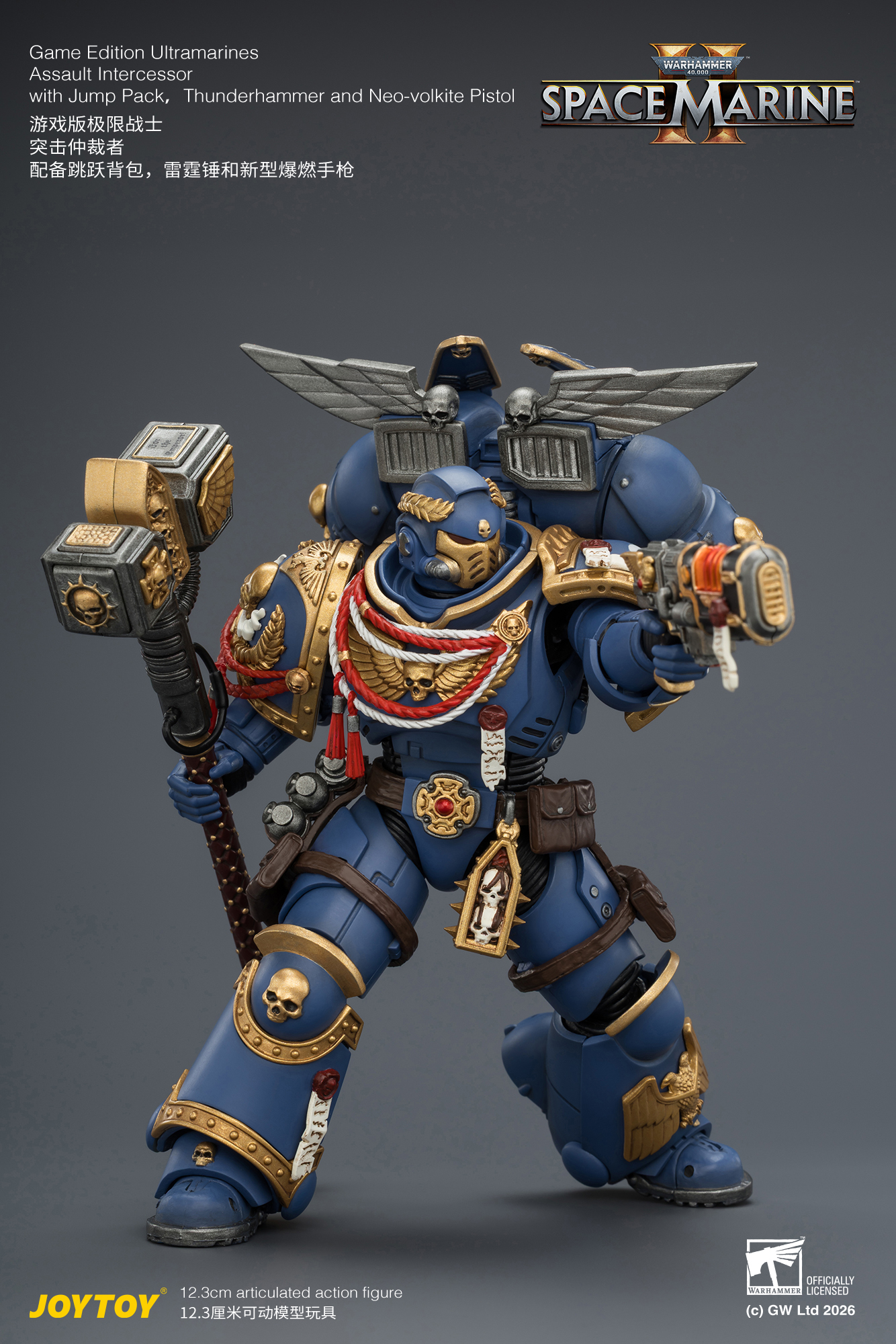 Game Edition Ultramarines Assault Intercessor with Jump Pack, Thunderhammer and Neo-volkite Pistol - view 12