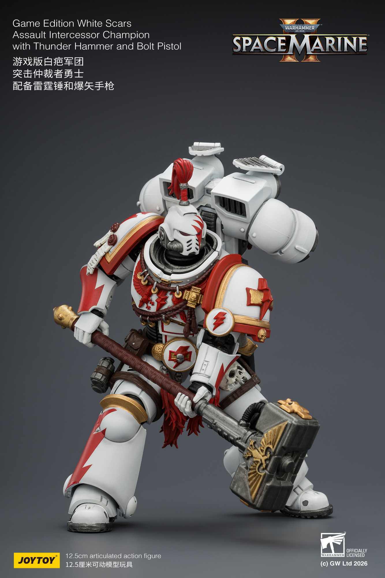 Game Edition White Scars Assault Intercessor Champion with Thunder Hammer and Bolt Pistol - view 14