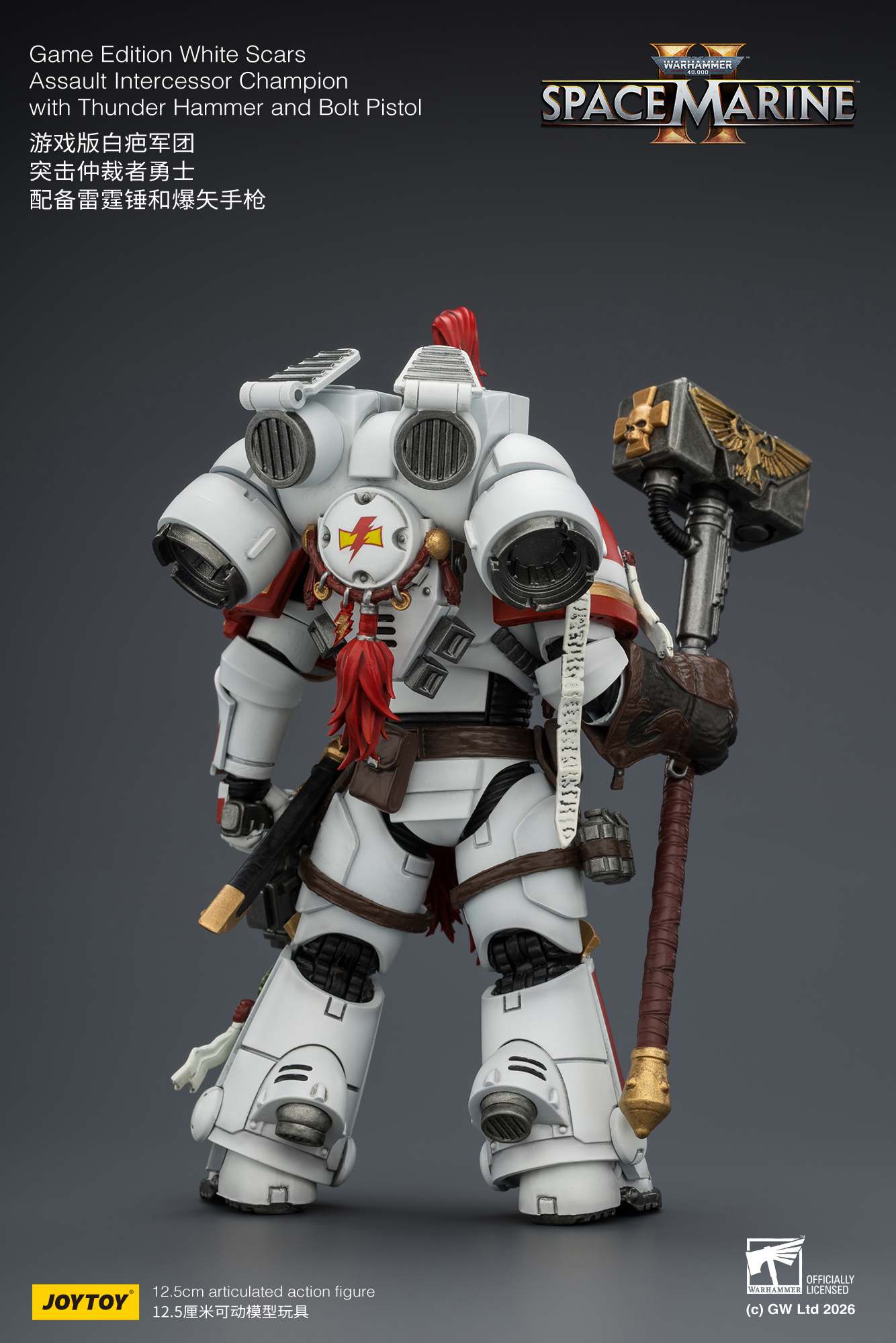 Game Edition White Scars Assault Intercessor Champion with Thunder Hammer and Bolt Pistol - view 10