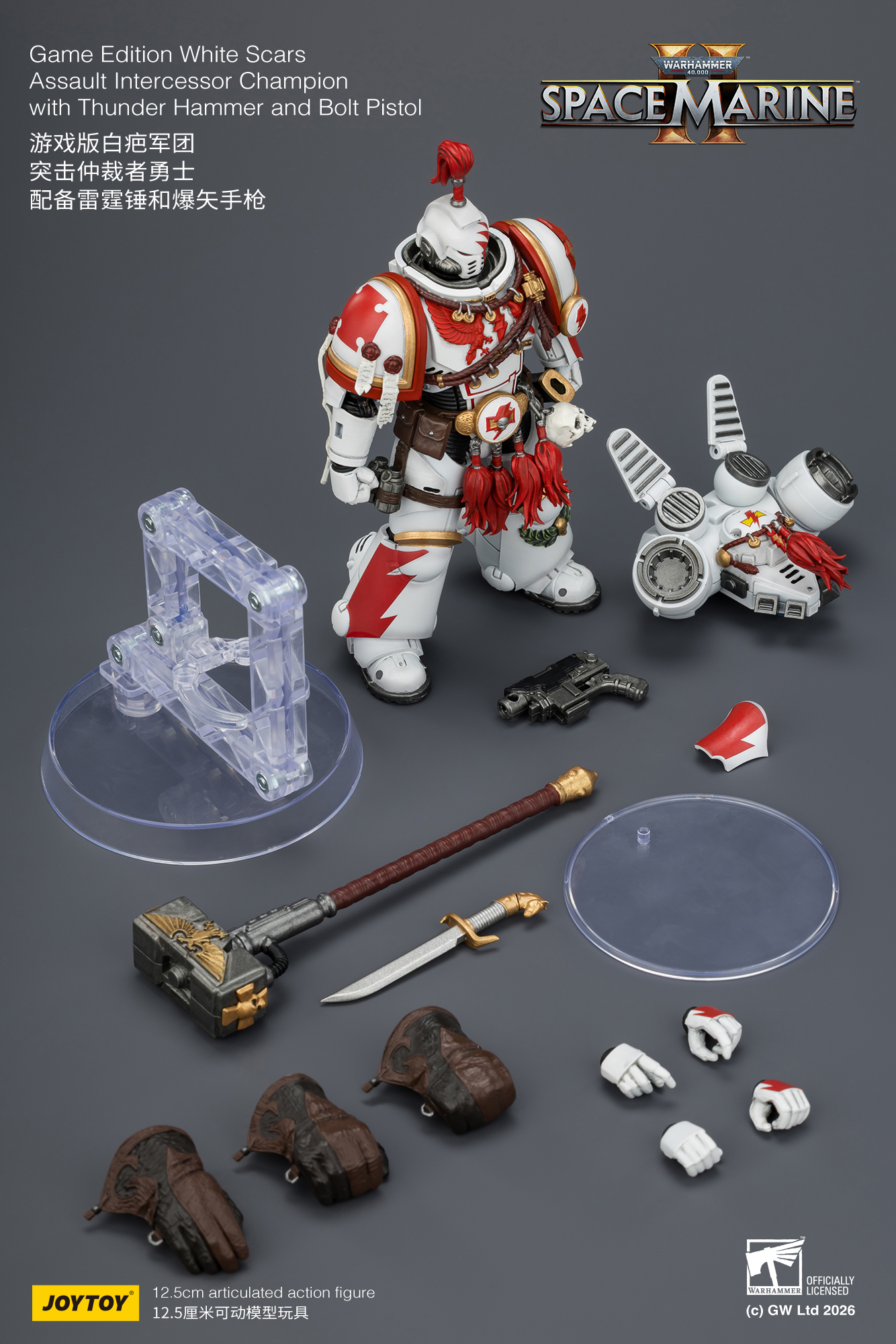 Game Edition White Scars Assault Intercessor Champion with Thunder Hammer and Bolt Pistol - view 17