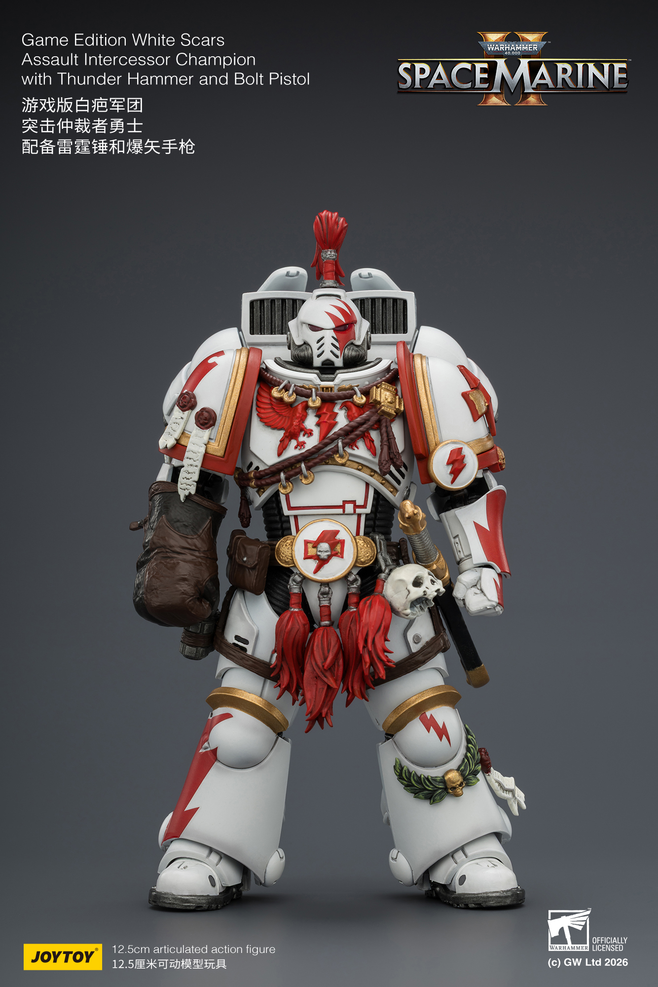 Game Edition White Scars Assault Intercessor Champion with Thunder Hammer and Bolt Pistol - view 18