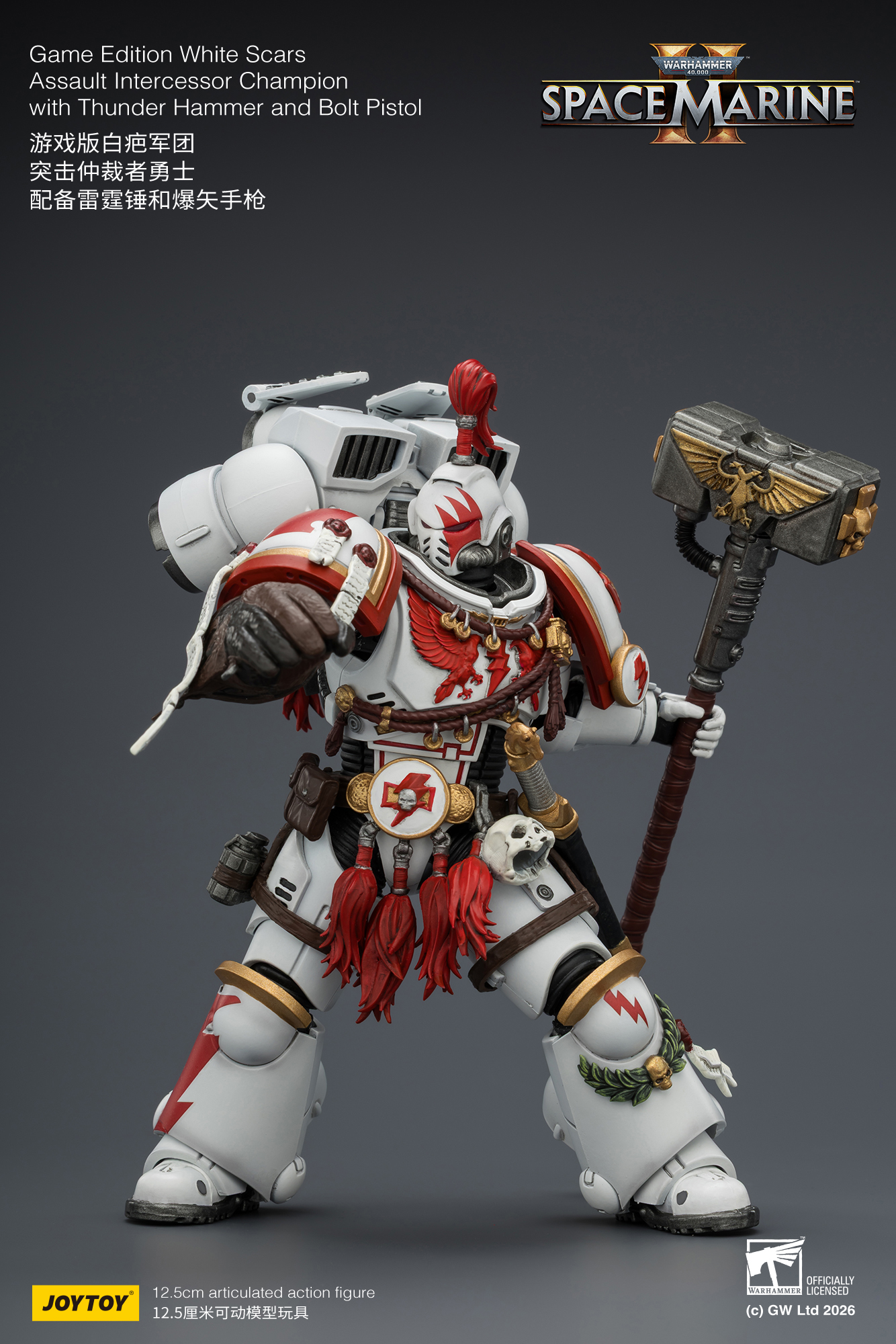 Game Edition White Scars Assault Intercessor Champion with Thunder Hammer and Bolt Pistol - view 13