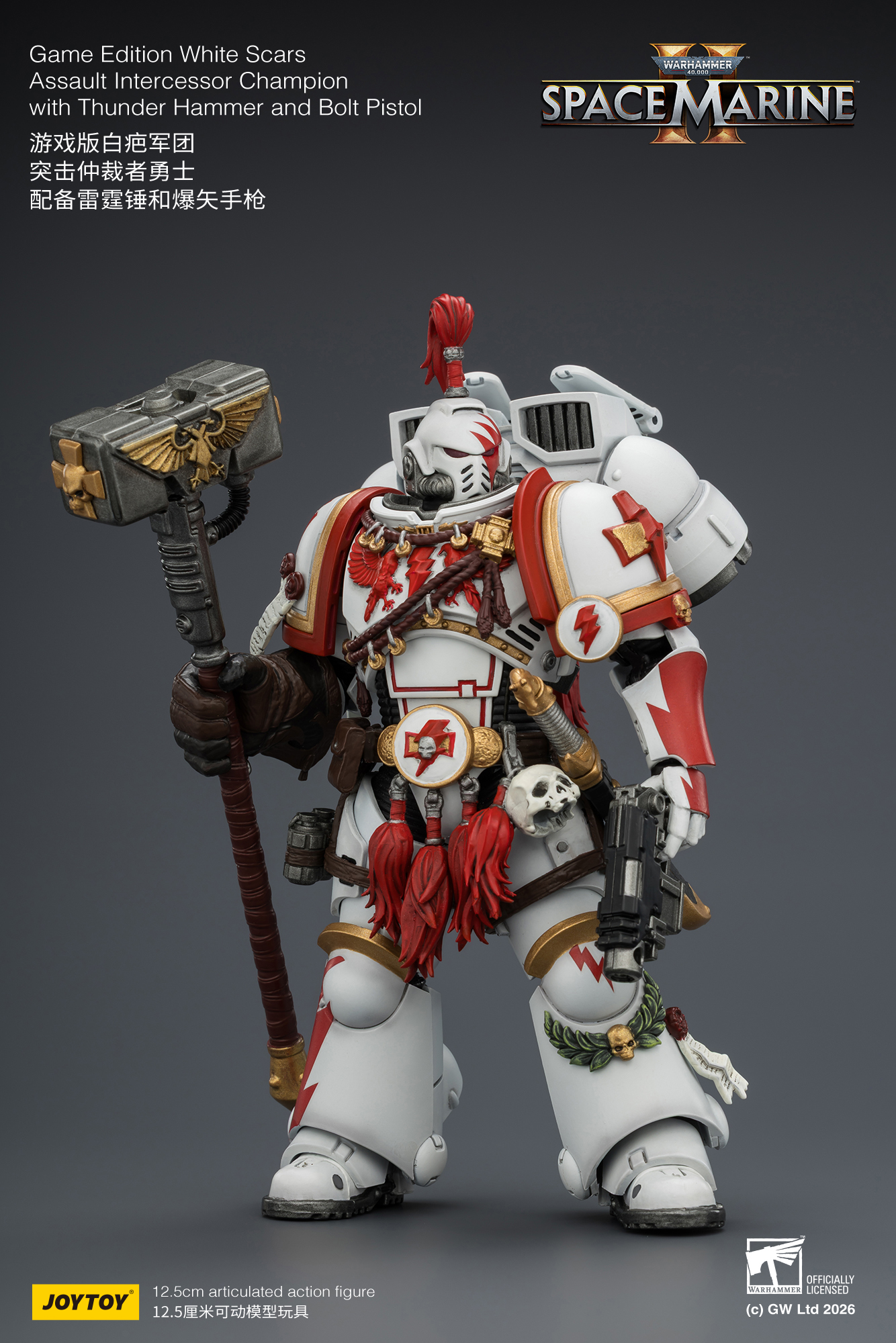 Game Edition White Scars Assault Intercessor Champion with Thunder Hammer and Bolt Pistol - view 9