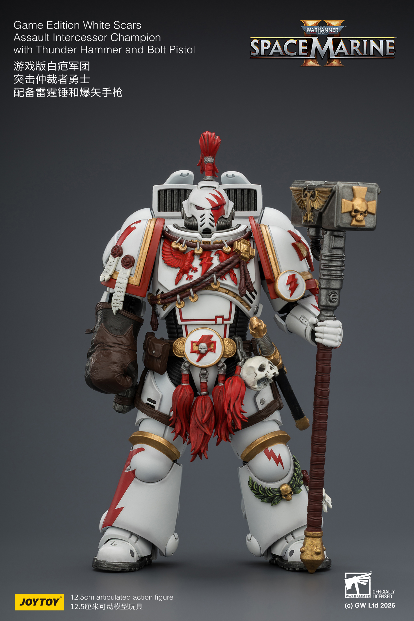 Game Edition White Scars Assault Intercessor Champion with Thunder Hammer and Bolt Pistol - view 8