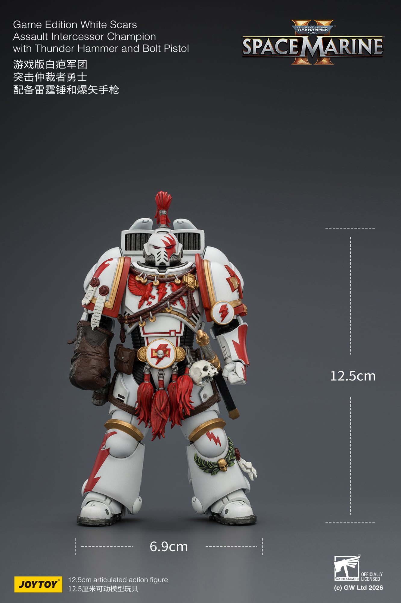 Game Edition White Scars Assault Intercessor Champion with Thunder Hammer and Bolt Pistol - view 12
