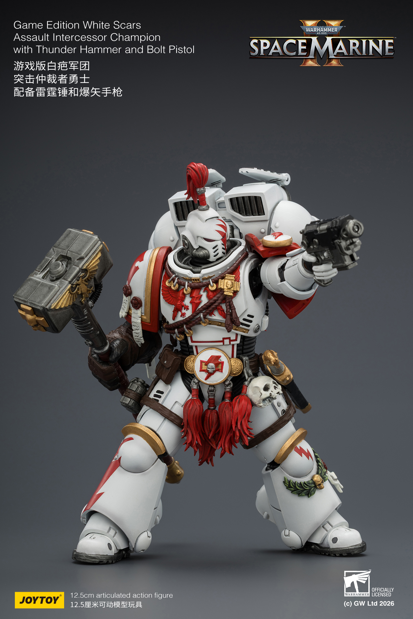 Game Edition White Scars Assault Intercessor Champion with Thunder Hammer and Bolt Pistol - view 11