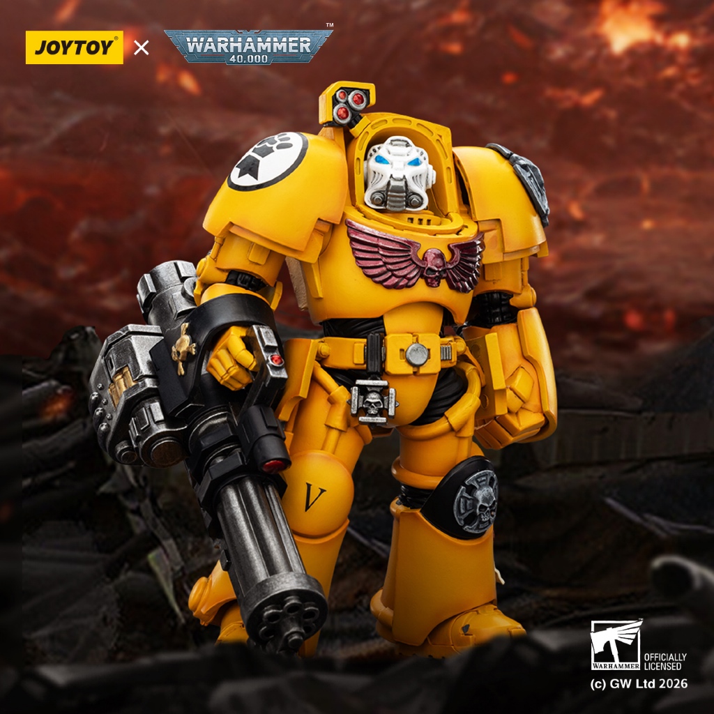 Imperial Fists Terminator 3 with Power Fist and Assault Cannon - main product image