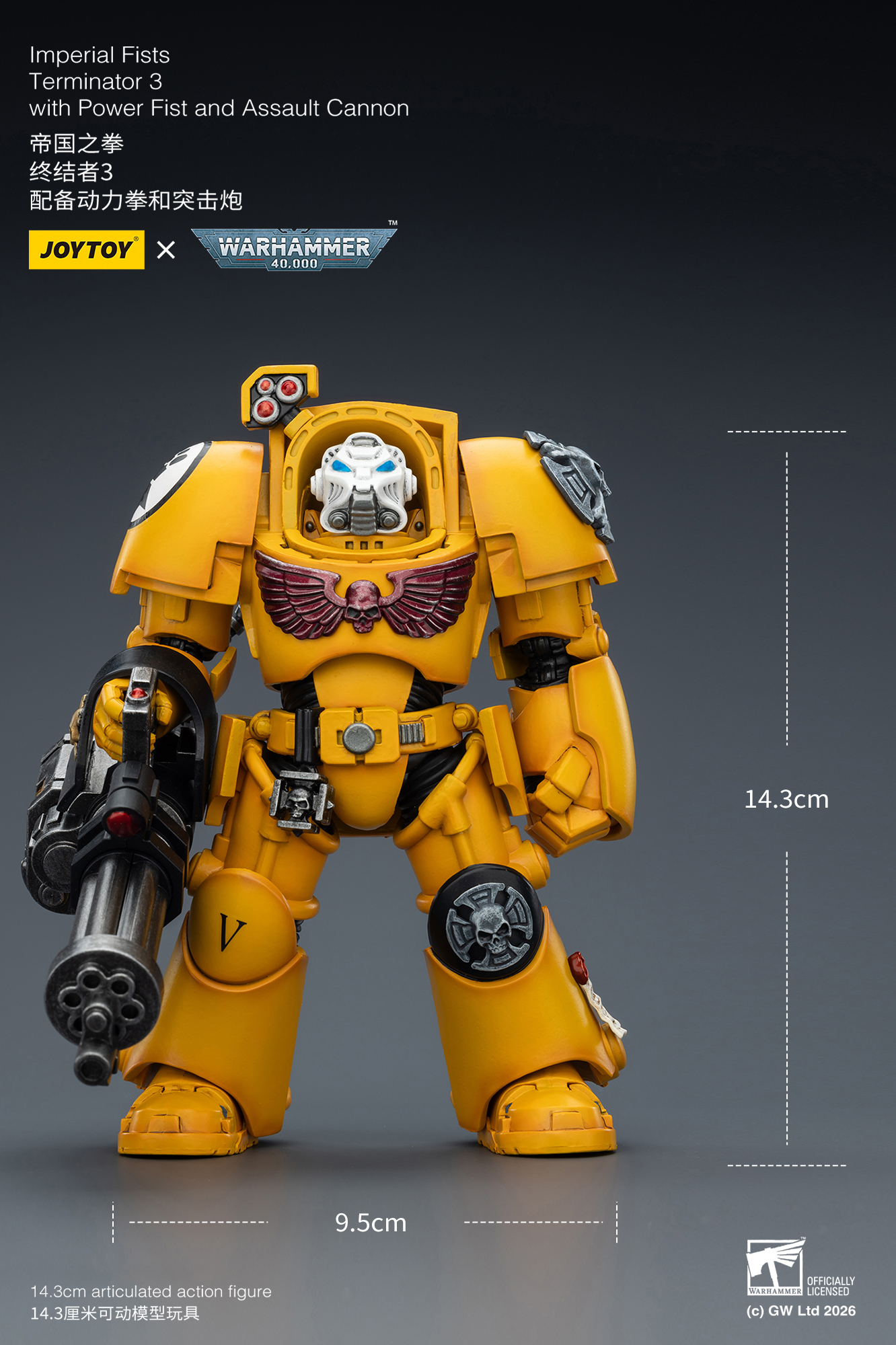 Imperial Fists Terminator 3 with Power Fist and Assault Cannon - view 15