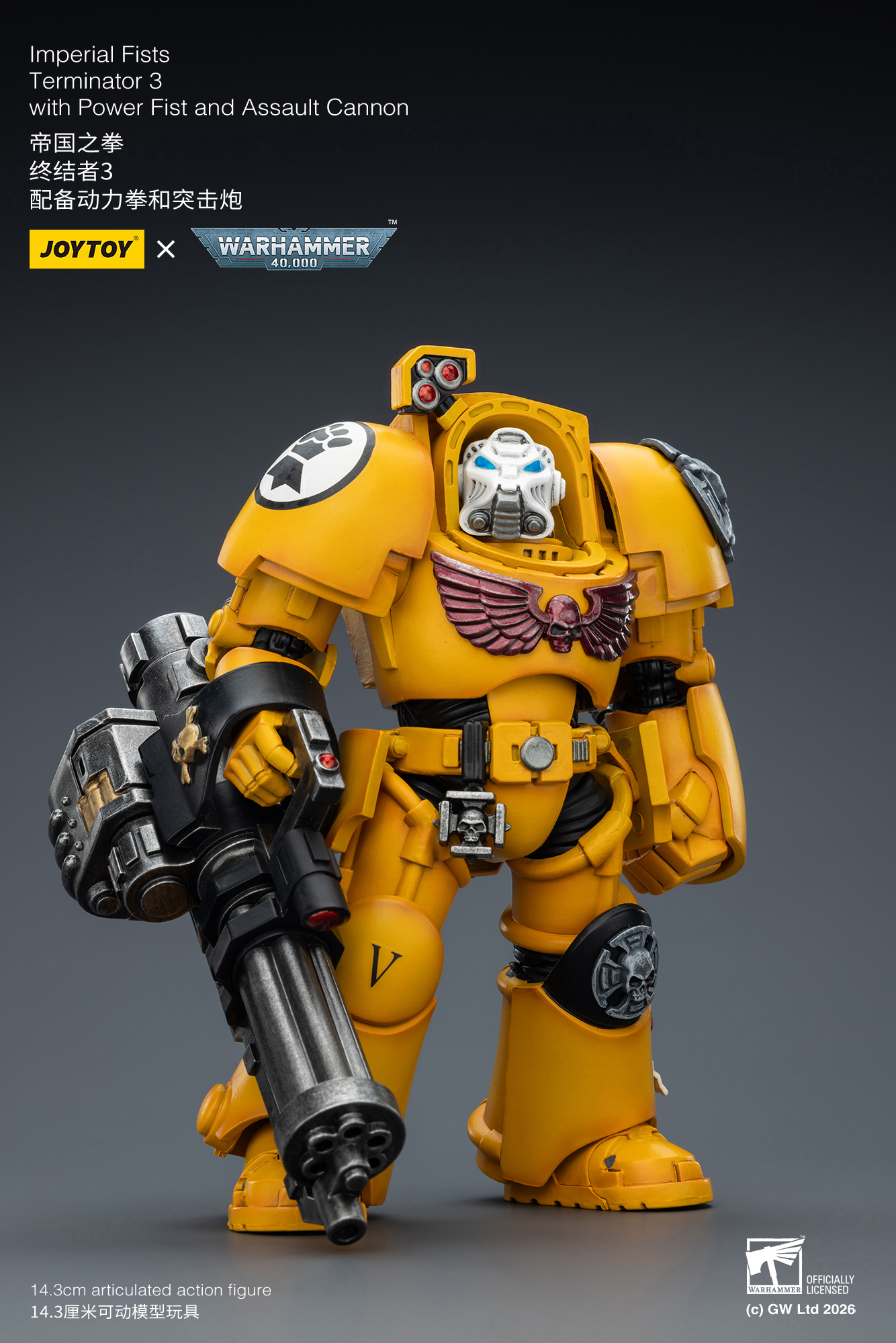 Imperial Fists Terminator 3 with Power Fist and Assault Cannon - view 8