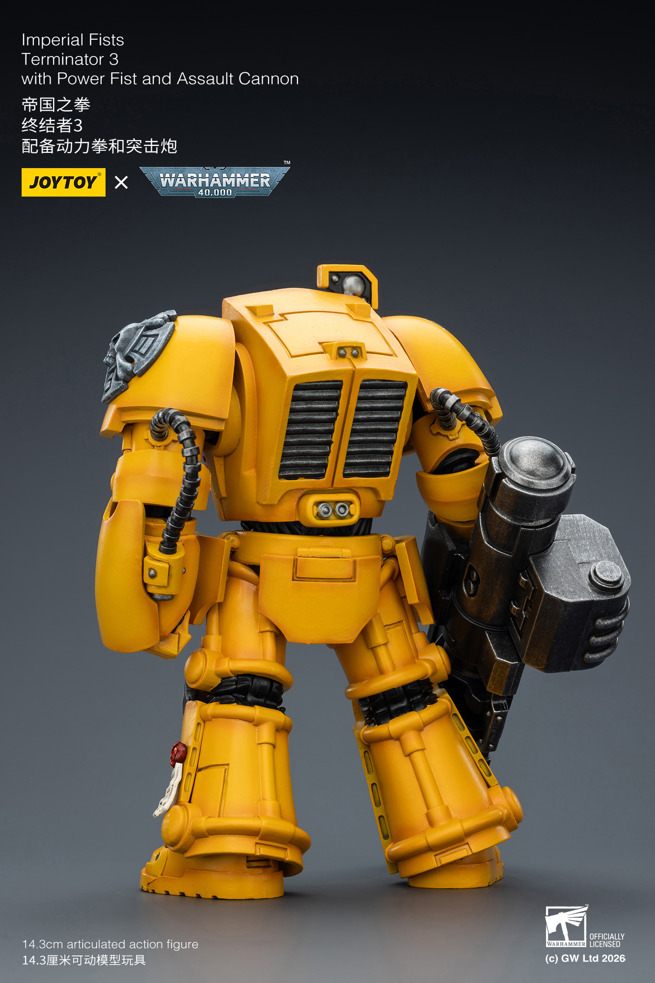 Imperial Fists Terminator 3 with Power Fist and Assault Cannon - view 9
