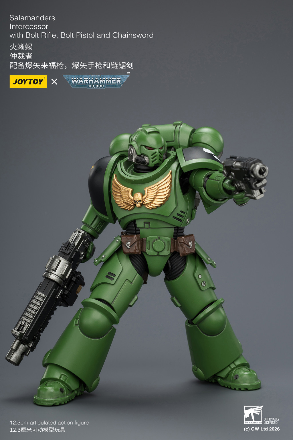 Salamanders Intercessor with Bolt Rifle, Bolt Pistol and Chainsword - view 14