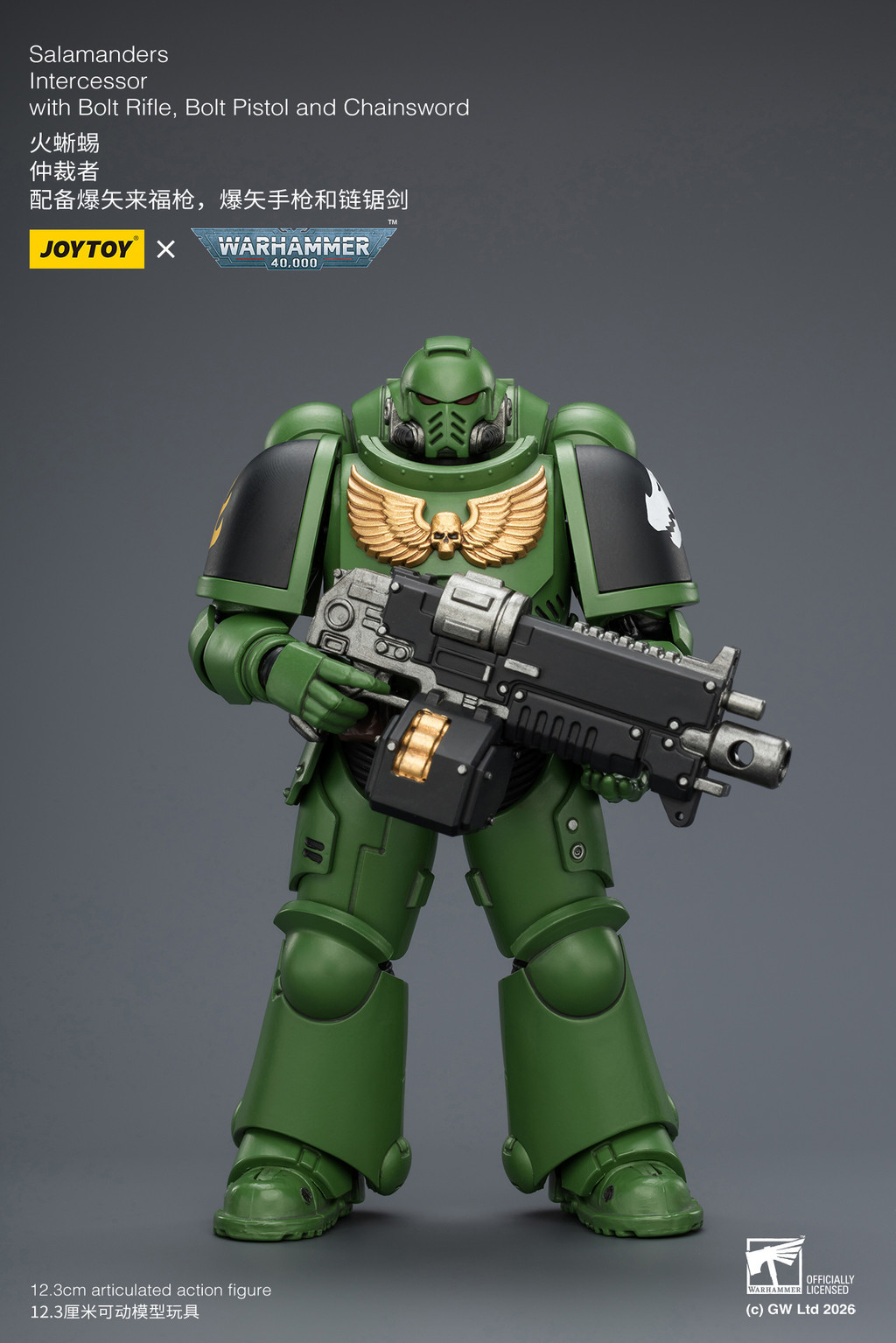 Salamanders Intercessor with Bolt Rifle, Bolt Pistol and Chainsword - view 9