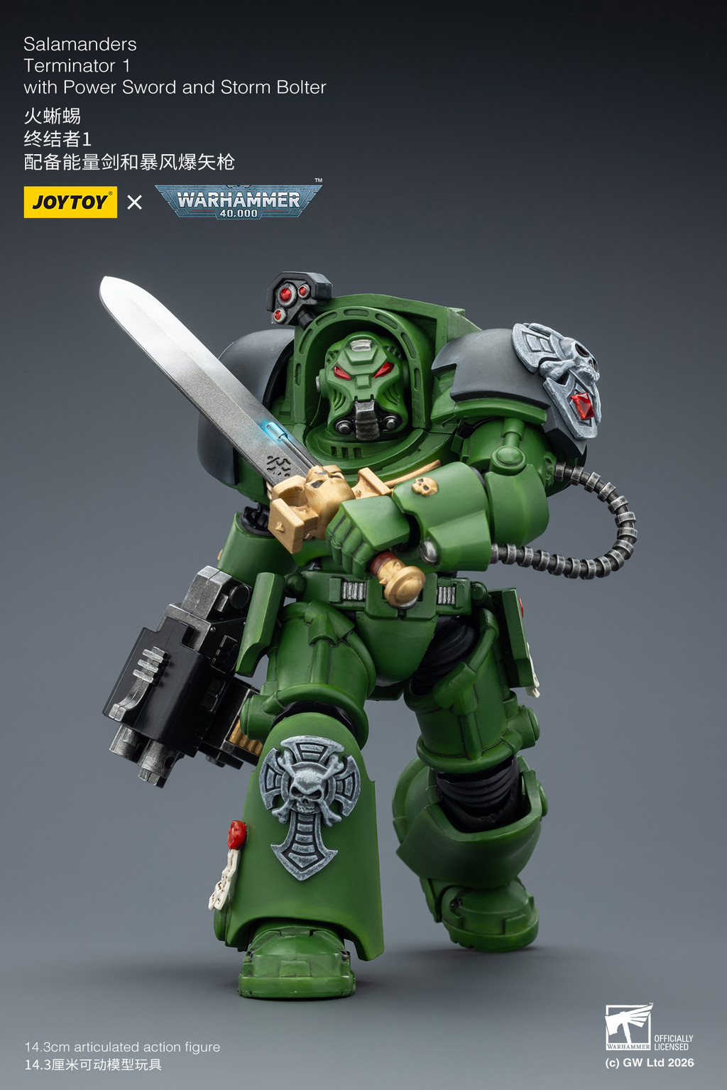 Salamanders Terminator 1 with Power Sword and Storm Bolter - view 14