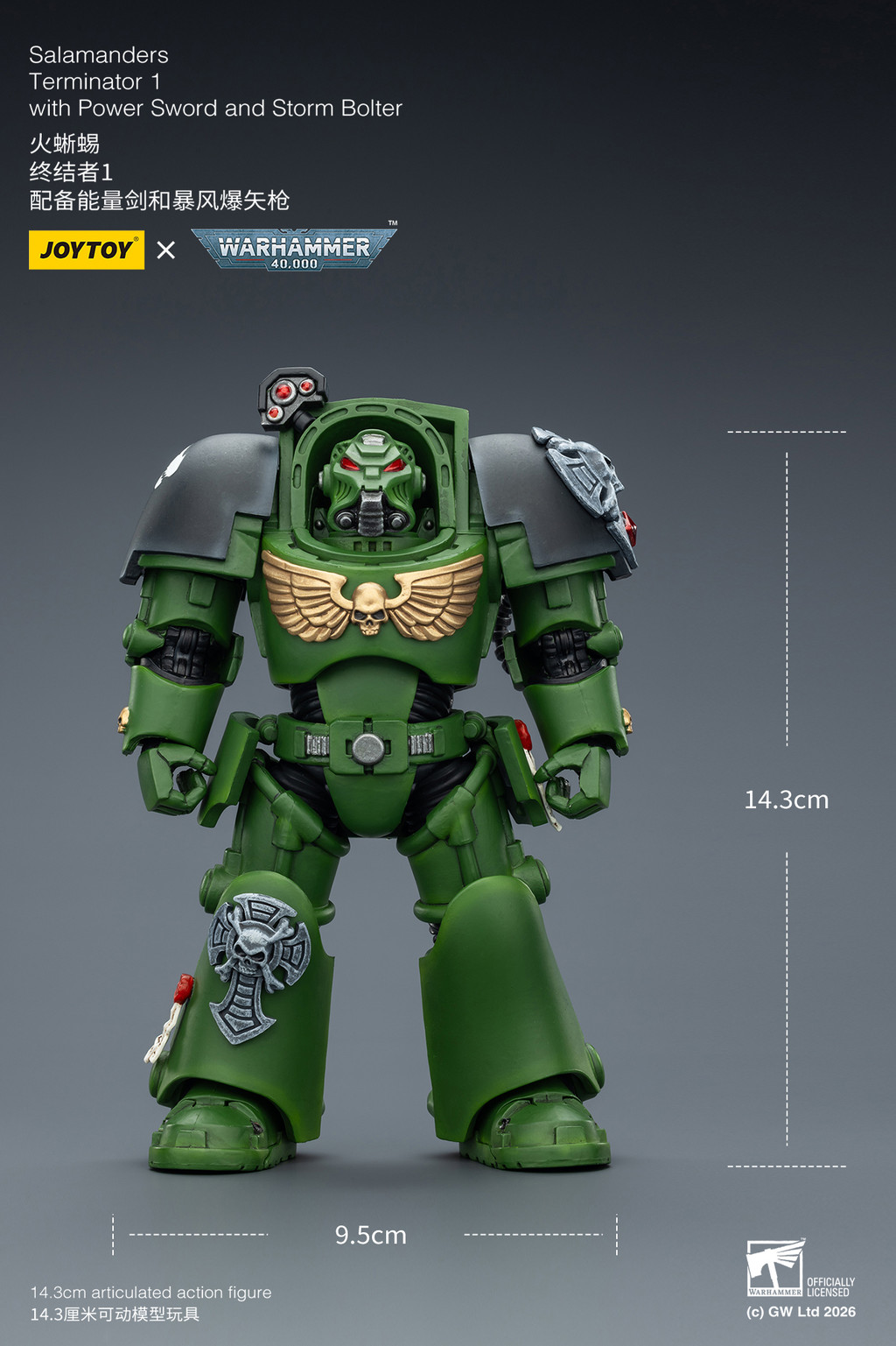 Salamanders Terminator 1 with Power Sword and Storm Bolter - view 17