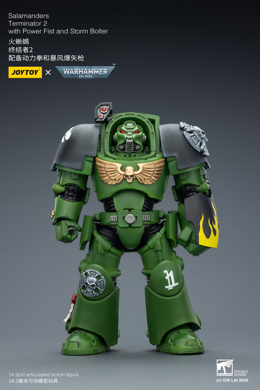 Salamanders Terminator 2 with Power Fist and Storm Bolter - view 7