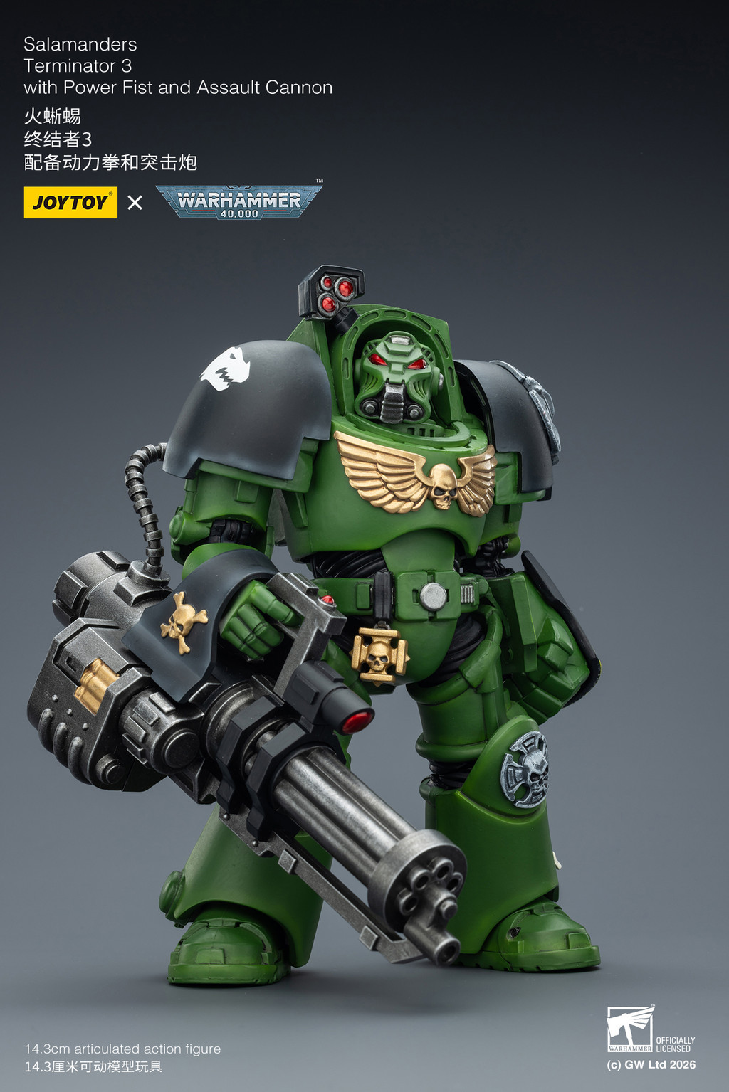 Salamanders Terminator 3 with Power Fist and Assault Cannon - view 8
