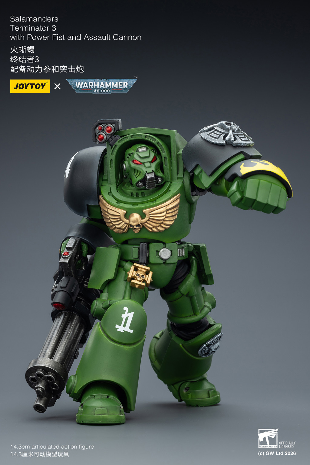 Salamanders Terminator 3 with Power Fist and Assault Cannon - view 12