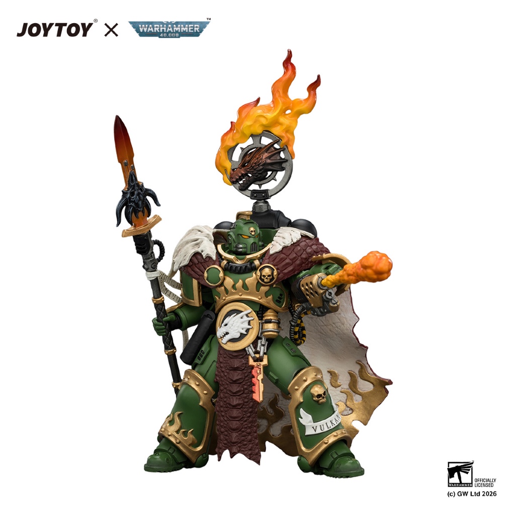 Salamanders Vulkan He'stan, the Forgefather with the Spear of Vulkan and the Gauntlet of the Forge - view 4