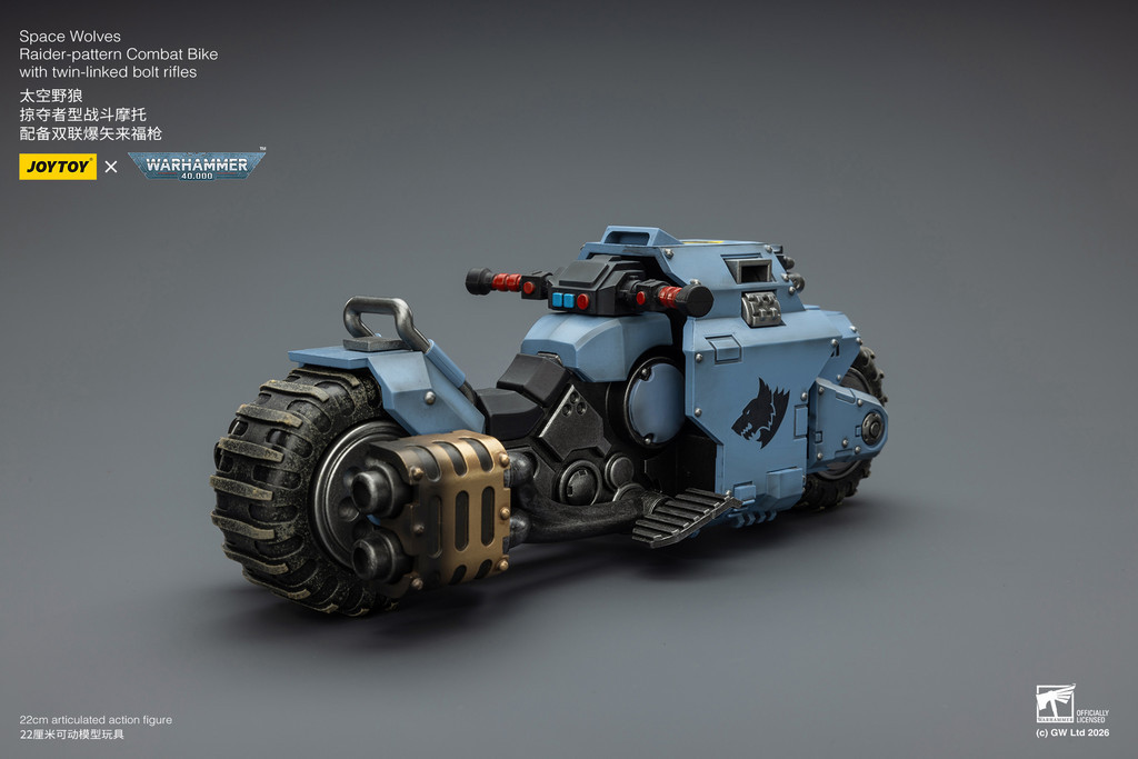 Space Wolves Raider-pattern Combat Bike with twin-linked bolt rifles - view 17