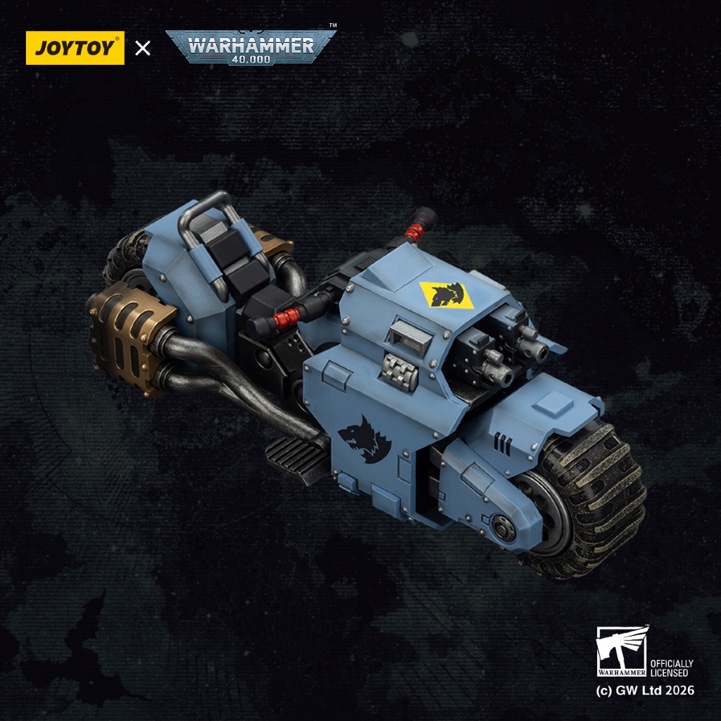 Space Wolves Raider-pattern Combat Bike with twin-linked bolt rifles - view 2